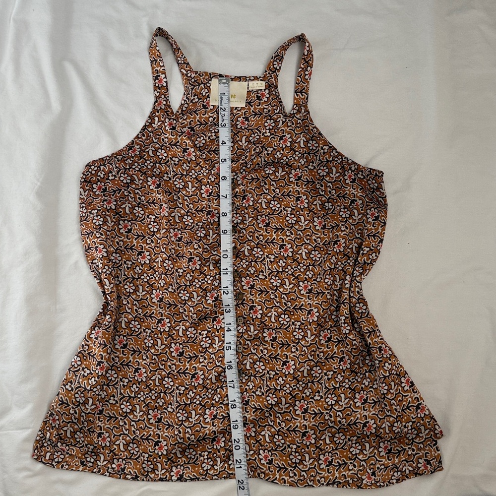 Antropologie Maeve Brown and White Patterned Camisole - Picture 5 of 8